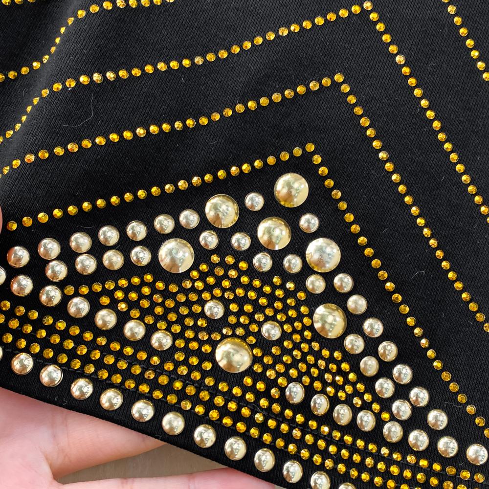 Autumn and Winter European and American Light Luxury Temperament Round Neck and Diamonds Waist and Hip Bottoming Dress