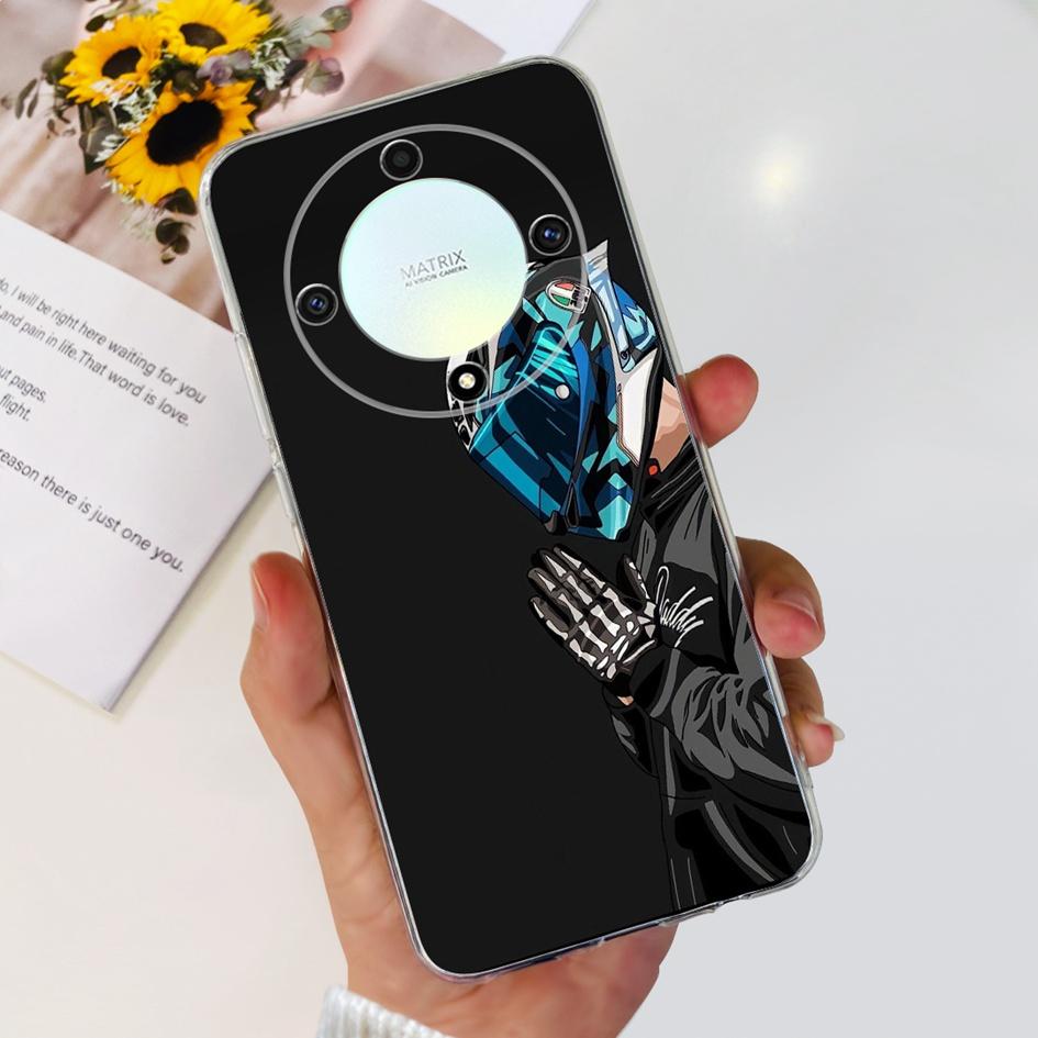 For Honor X9b 5G Case ALI-NX1 Popular Flower Soft Clear Silicon TPU Cover For Honor X9a RMO-NX1 HonorX9 ANY-NX1 Shockproof Funda