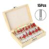 15pcs/set Woodworking Milling Cutters 6mm 1/4inch 8mmShank Carbide Router Bit For Wood Cutter Engraving Cutting Tools