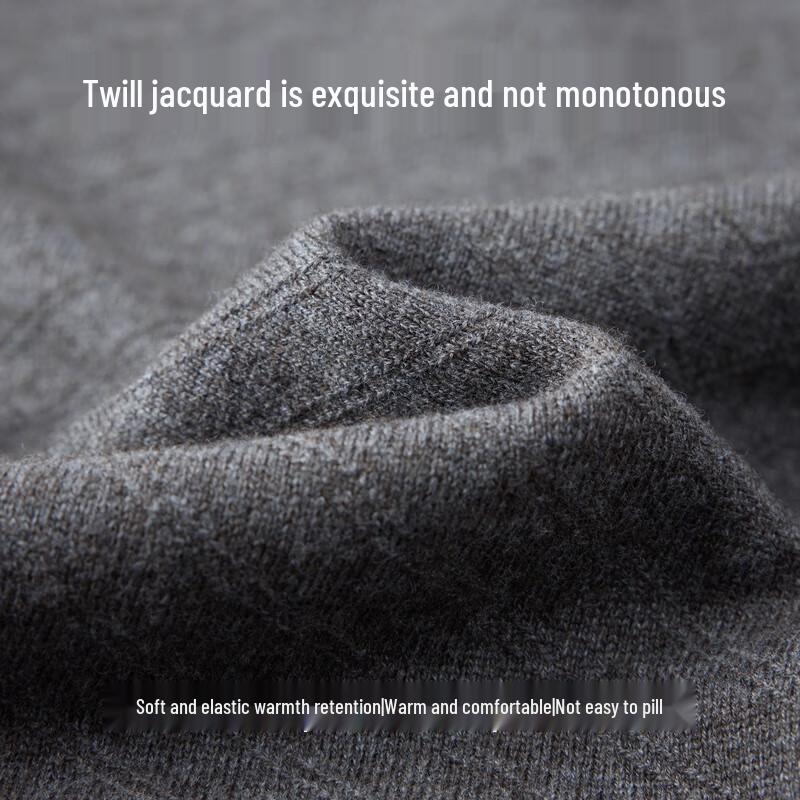 EMZ Erdos Men's Wool, Cashmere & Silk Stand Collar Sweater