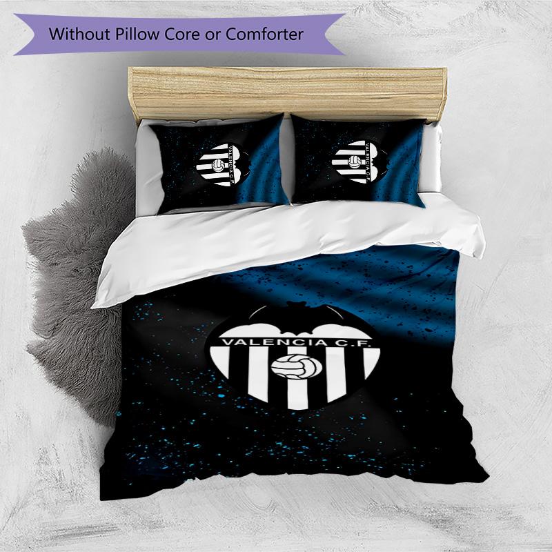 Valencia CF Printed 3PCS Bedding Set Soft Breathable Duvet Cover Pillowcases Set Washable Bedroom Decor Home Gift