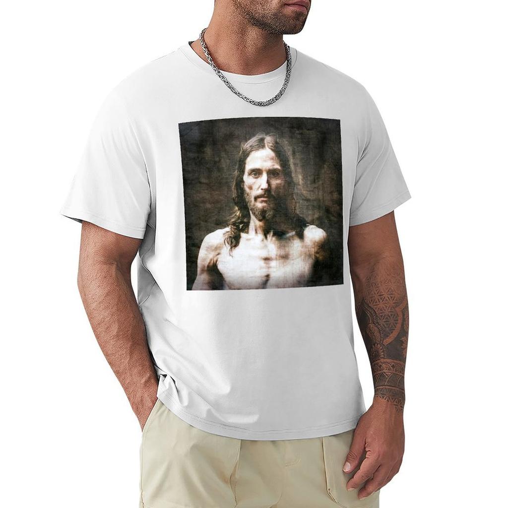 Ai Gesù Cristo Sindone di Torino Maglietta Design Semplice Base Manica Corta