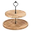 2/3-Layer Wooden Cupcake Stand Round Tiered Cake Display Stand For Birthday Party Dessert Table Fruit Plate Display Tray NEW
