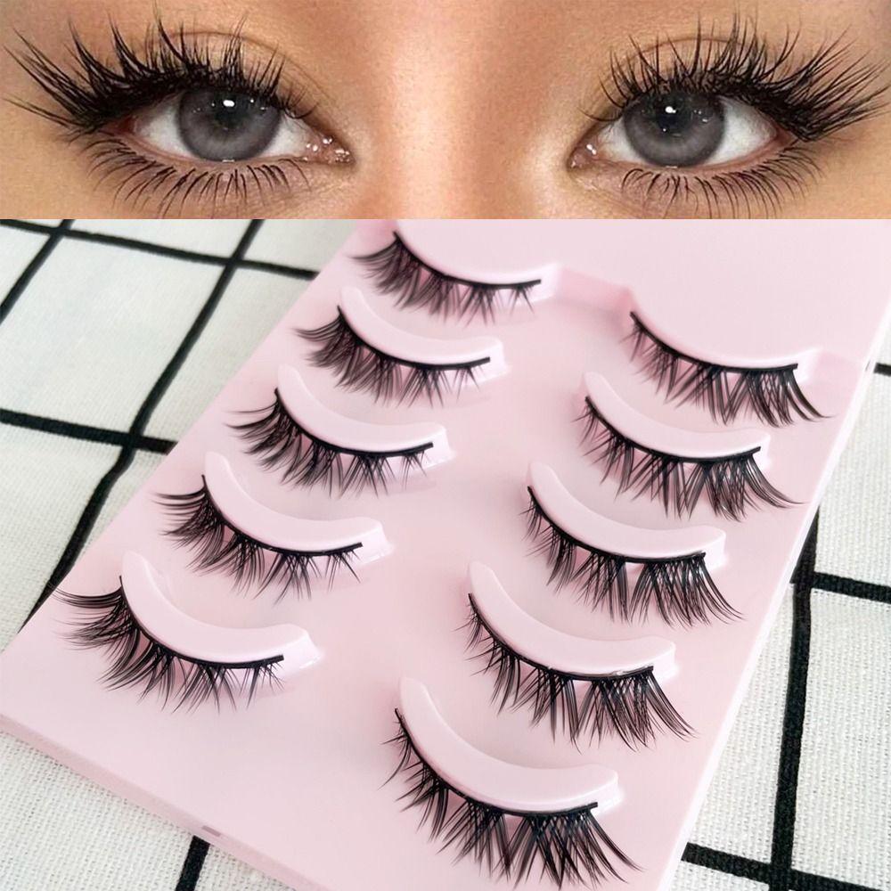 

Wispy Fluffy False Eyelashes Handmade 3D Messy Fake Lashes Beauty Makeup A