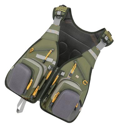16 Pocket Fishing Vest Adjustable Fishing Tackle Organizer Vest for Lake Stream and Pond Fishing