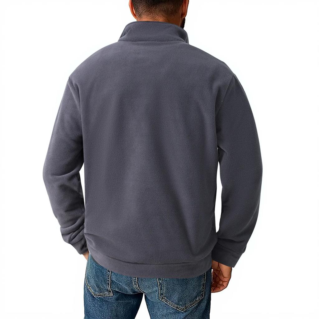 Men's Casual Hoodie Sweatshirt Half Zipper Stand Collar Heavyweight Hoodie Autumn Winter Fashion Sports Tops