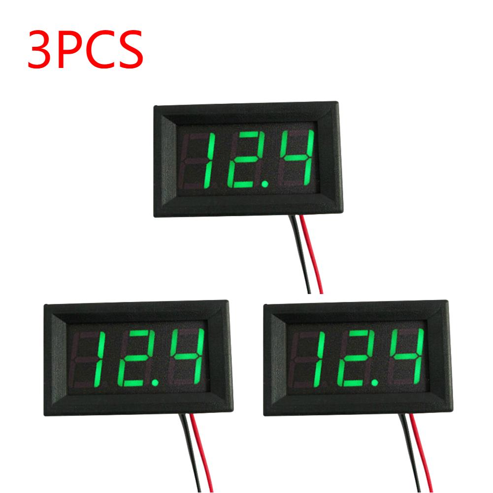 1-5PCS Digital Voltmeter DC 4.5V to 30V Digital Voltmeter Mini Voltage Panel Meter For 6V 12V Electromobile Boat Motorcycle Car