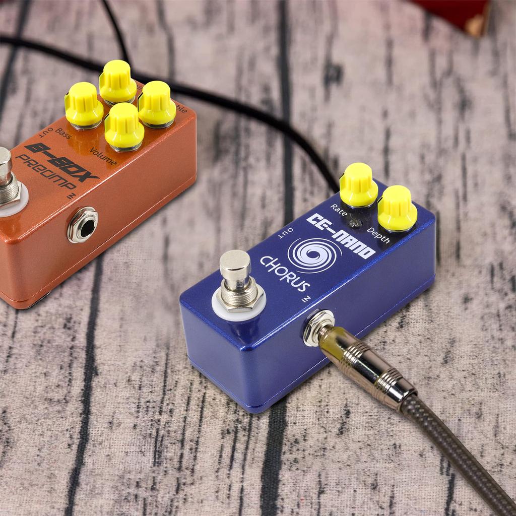 Guitar Chorus Pedal Electric Guitar Effects Pedal True Bypass Zinc Alloy Shell DC 9V 6.35mm