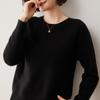 Women's Thickened Round Neck Cashmere Wool Sweater Pullover - Versatile Autumn/Winter Knitwear Top