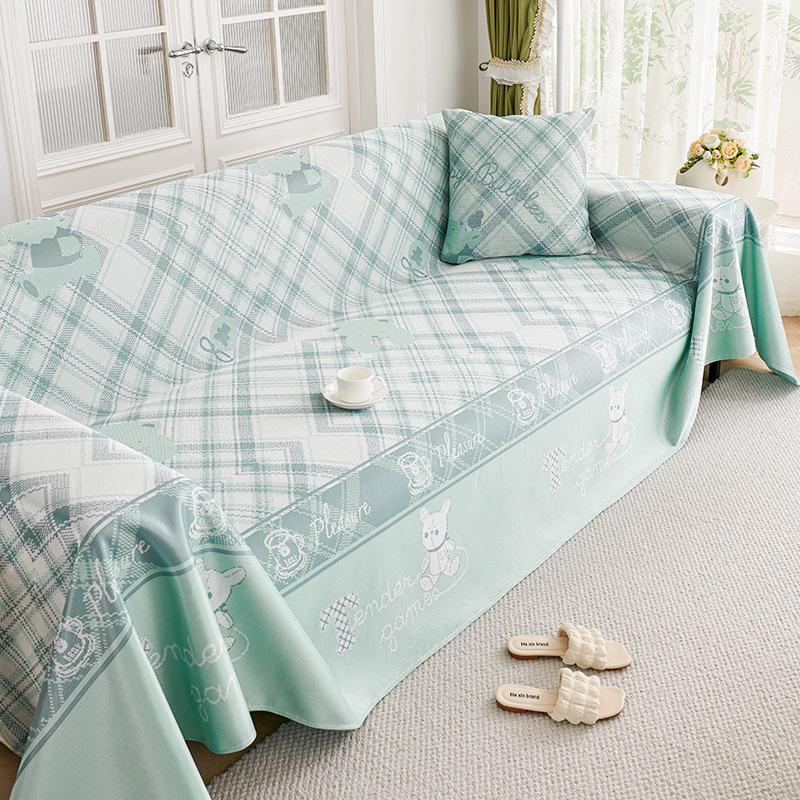 

Летний прохладный ледяной шелковый диванный полотенце все включено чехол для дивана пылезащитный чехол для гостиной цельный диванный чехол ткань подушка 180*130cm