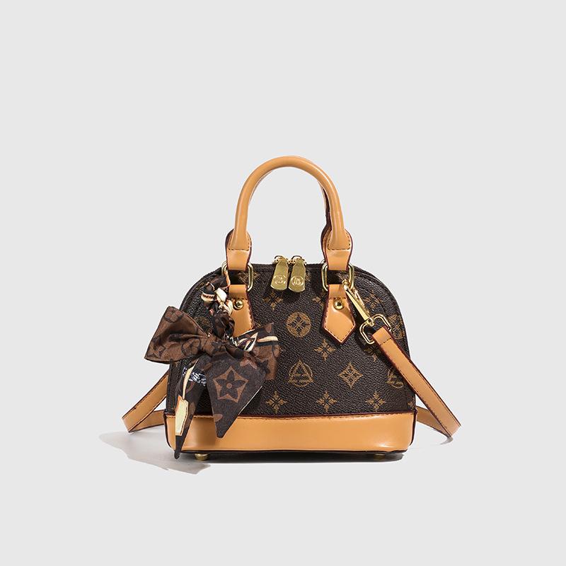 Premium Bag Women's New Retro Printed Shell Bag Versatile Classic Shoulder Handbag Women's Bag