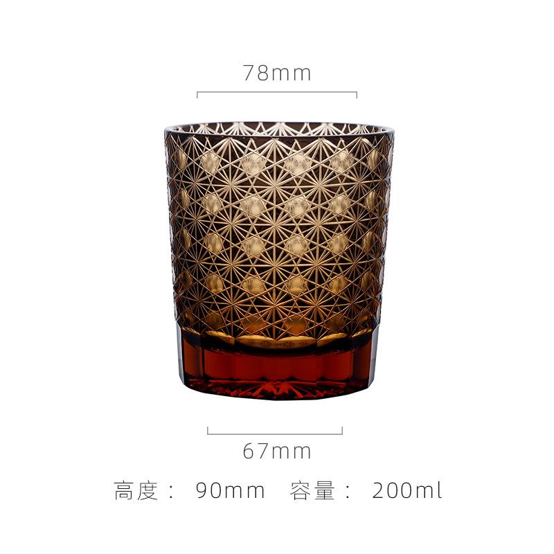 Glasses Bohemian Crystal Engraving Whiskey Drinkware Hand To Clear Color Glass Tumbler With Gift