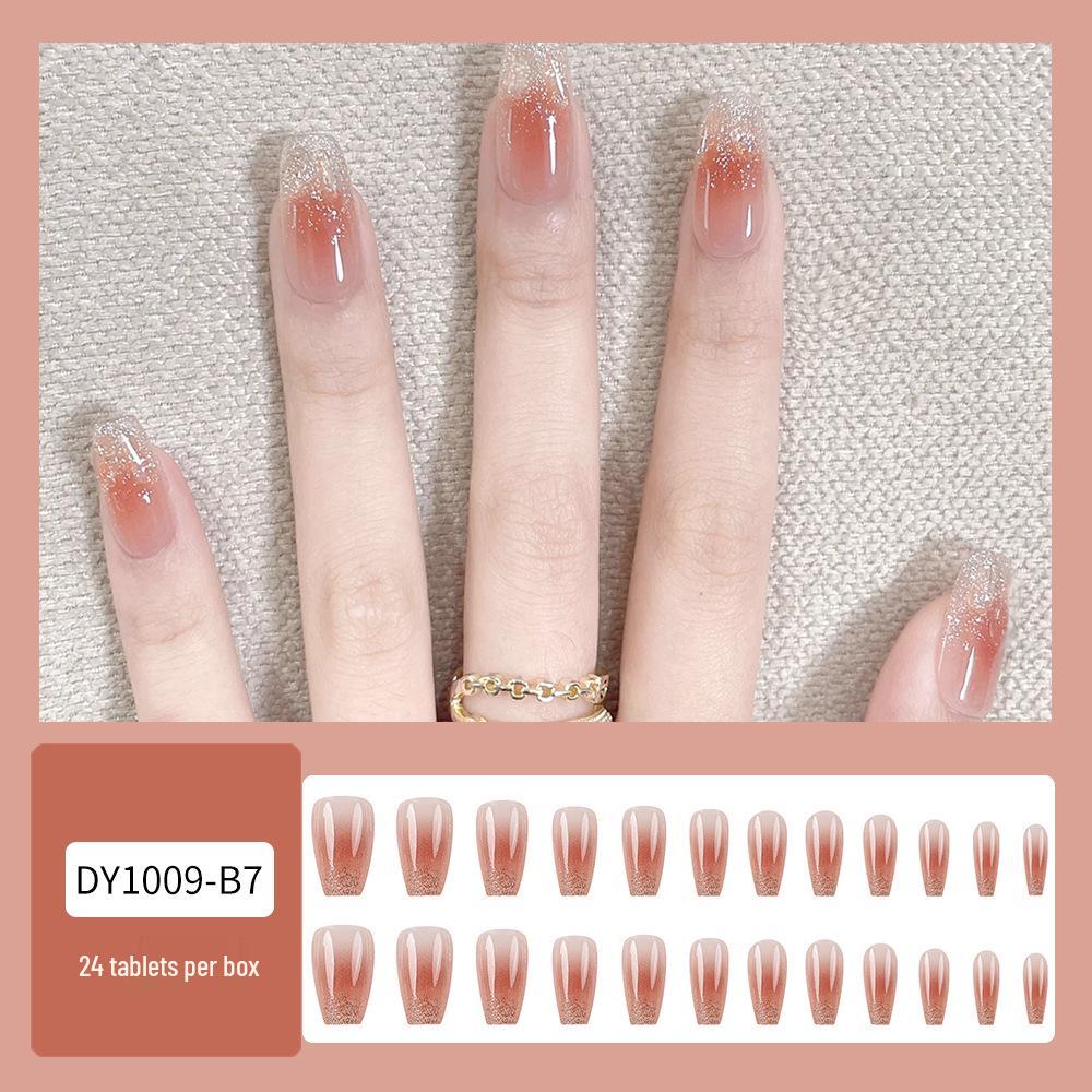 Spring & Summer Short Style White Nail Tip Stickers - Finished Product