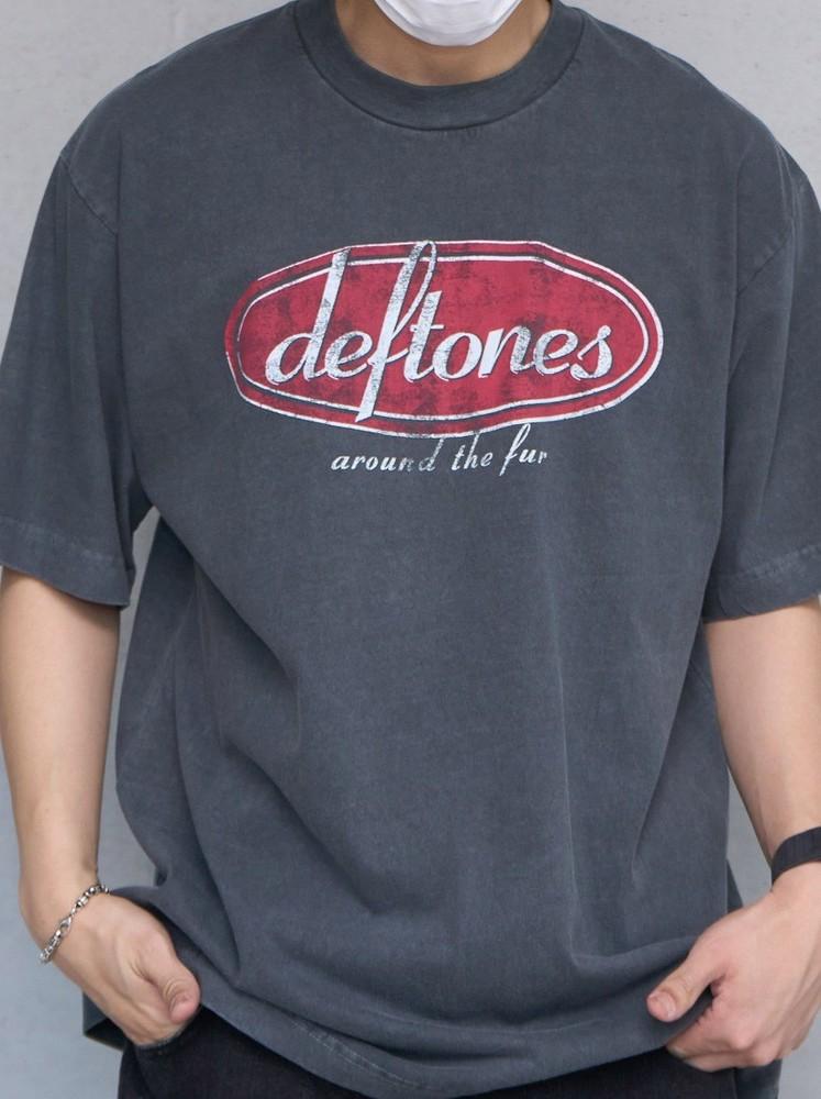 Rare Deftones Around The Fur Albums Rock band Charcoal T shirt vtg NH25313 Unisex T-Shirt M