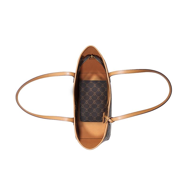 New COOGI Synthetic Leather Tote Handbag, Shoulder Bag Large Women's Coffee C345218503