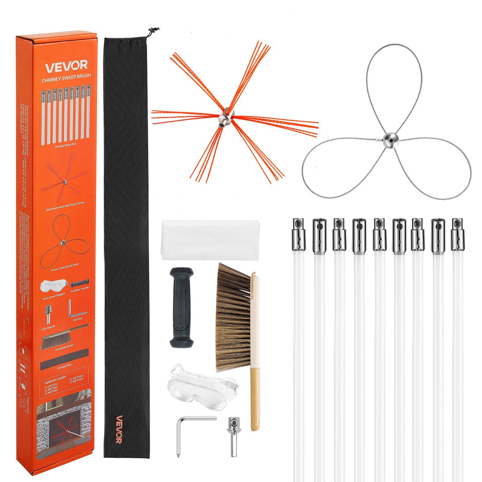 VEVOR Chimney Sweep Kit, 9m Maximum