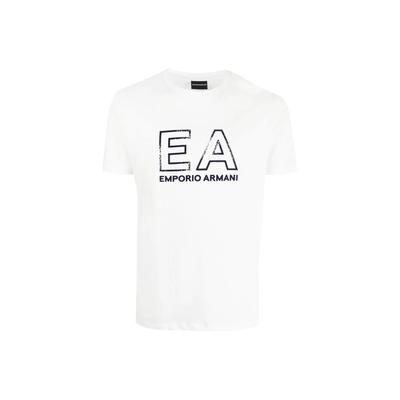 Ss22 Solid Color Round Neck Logo Print Short Sleeve T-Shirt Men T-Shirts White 3L1TFM1JPZZ-0117