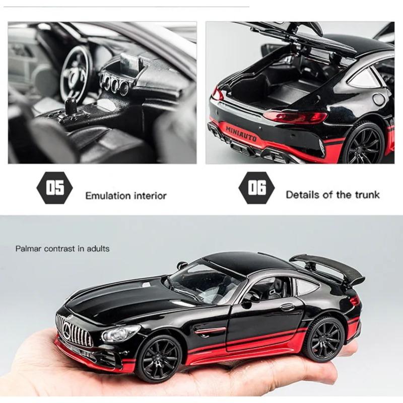 1/32 BENZ AMG GTR Car Model GT Metal Alloy Diecast Car Model Super Car Diecasts & Toy Vehicles Pull Back Car Toys for Children
