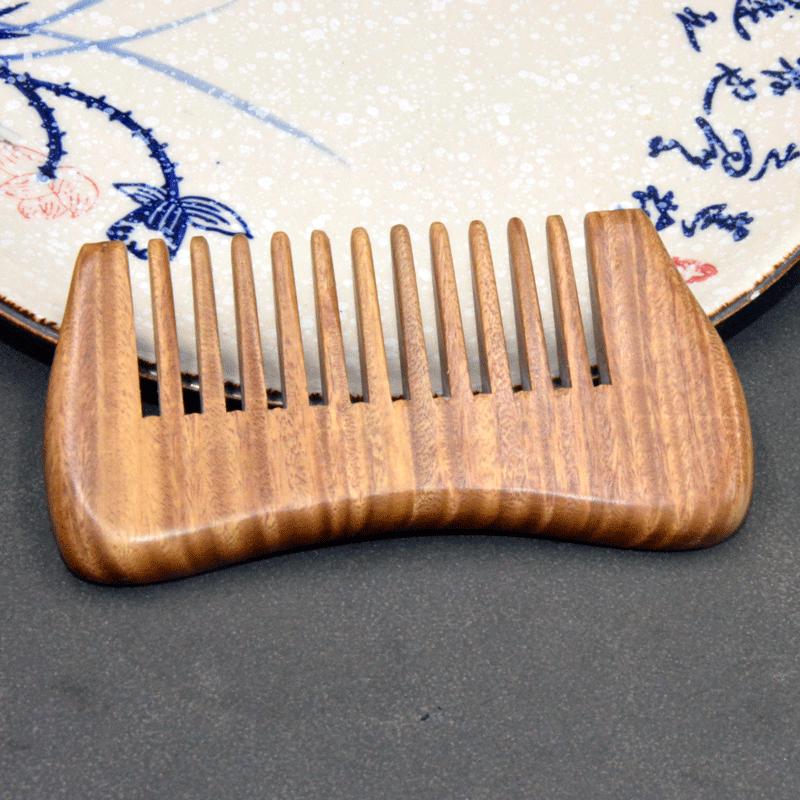 

Гребень из черного золотого сандалового дерева в стиле TikTok для длинных волос - Массажный гребень для мужчин и женщин, Подарочное издание