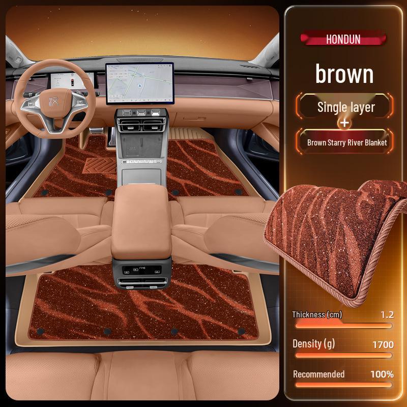 BYD Han L Floor Mats for TPEDM/EV25: New Car Interior Accessories for Driver and Passenger