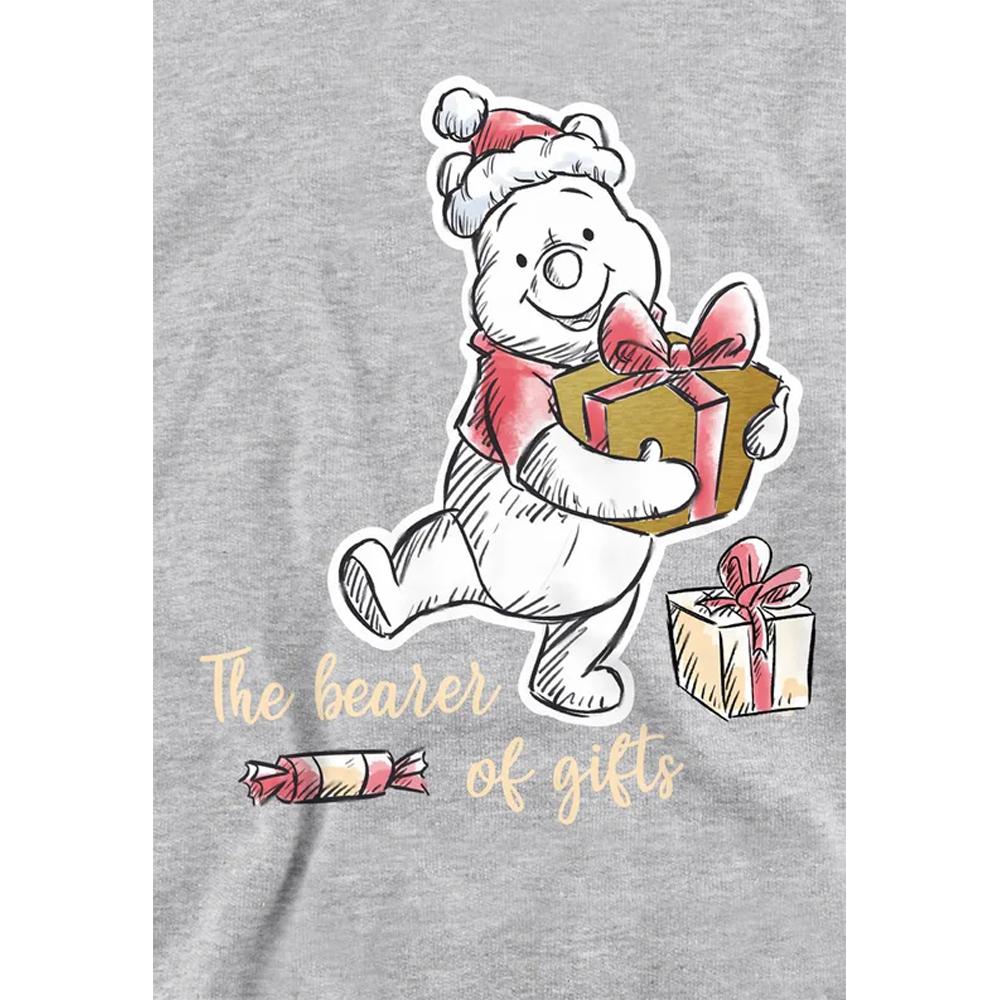 Winnie the Pooh Childrens/Kids The Bearer Of Christmas Gifts Heather Hoodie
