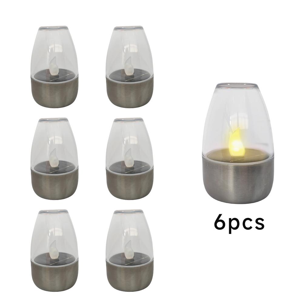 Homemory Solar Tea Lights Solar LED Flameless Candle Lamp Outdoor Waterproof Dusk To Dawn Lighting for Lantern Garden Decor