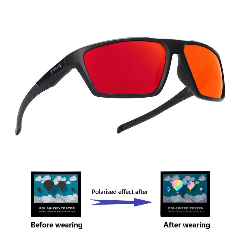 Kapvoe Men Fishing Sunglasses Fashion Polarized Cycling Glasses UV400 Eyewear for Men Women Driving Outdoor Sports Sunglasses 4