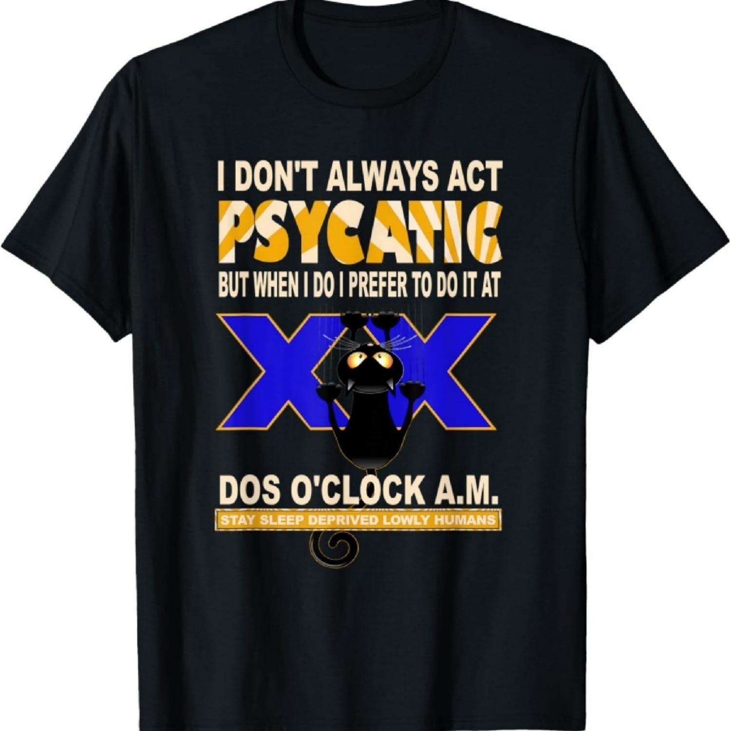 СМЕШНАЯ ГИПЕРАКТИВНАЯ БЕЗУМНАЯ ПСИХО КОШКА Футболка XXXXXL чёрный