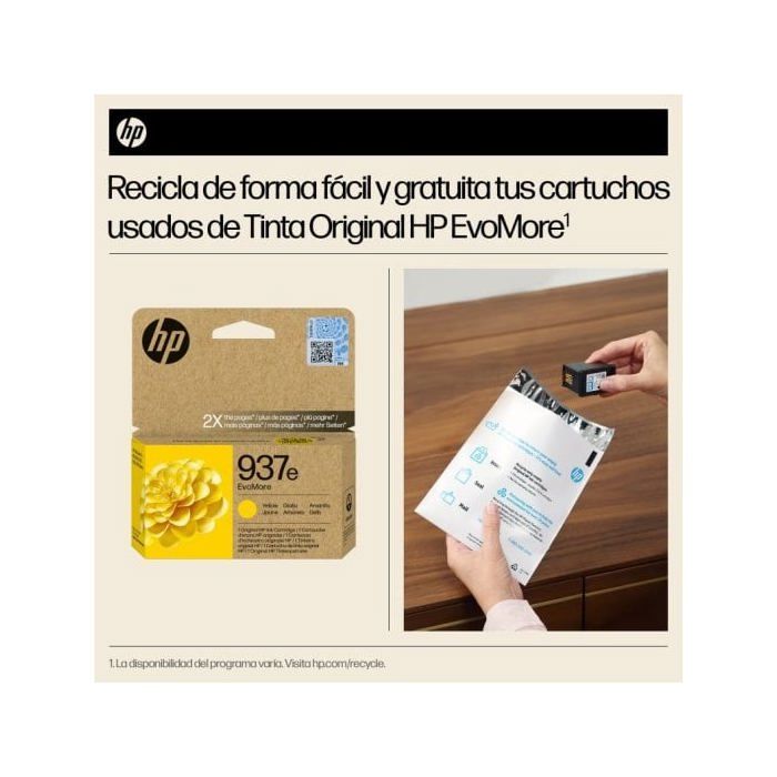Cartucho De Tinta Original HP 937e EvoMore Amarillo