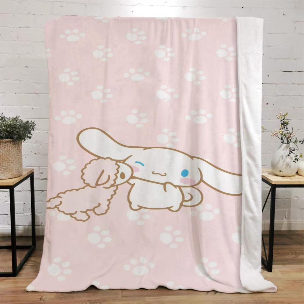 Cinnamoroles Summer Blanket Throw Fluffy Plaid Warm Blankets for Cold Microfiber Bedding Beach Towel Home Interior Knee Soft Nap