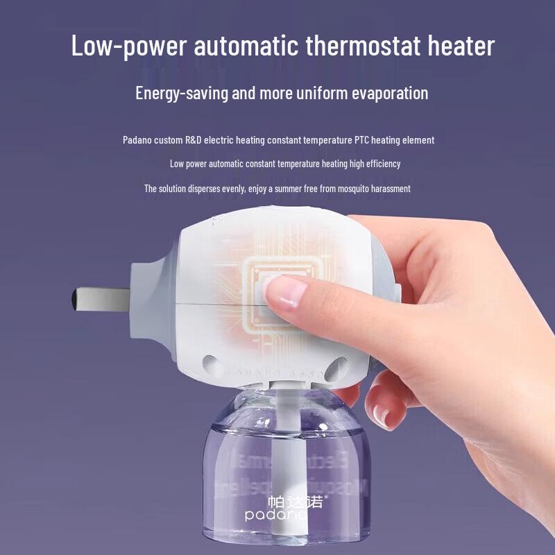 Padano Electric Mosquito Repellent Unscented Kit - 6 Liquid Refills + 2 Diffusers