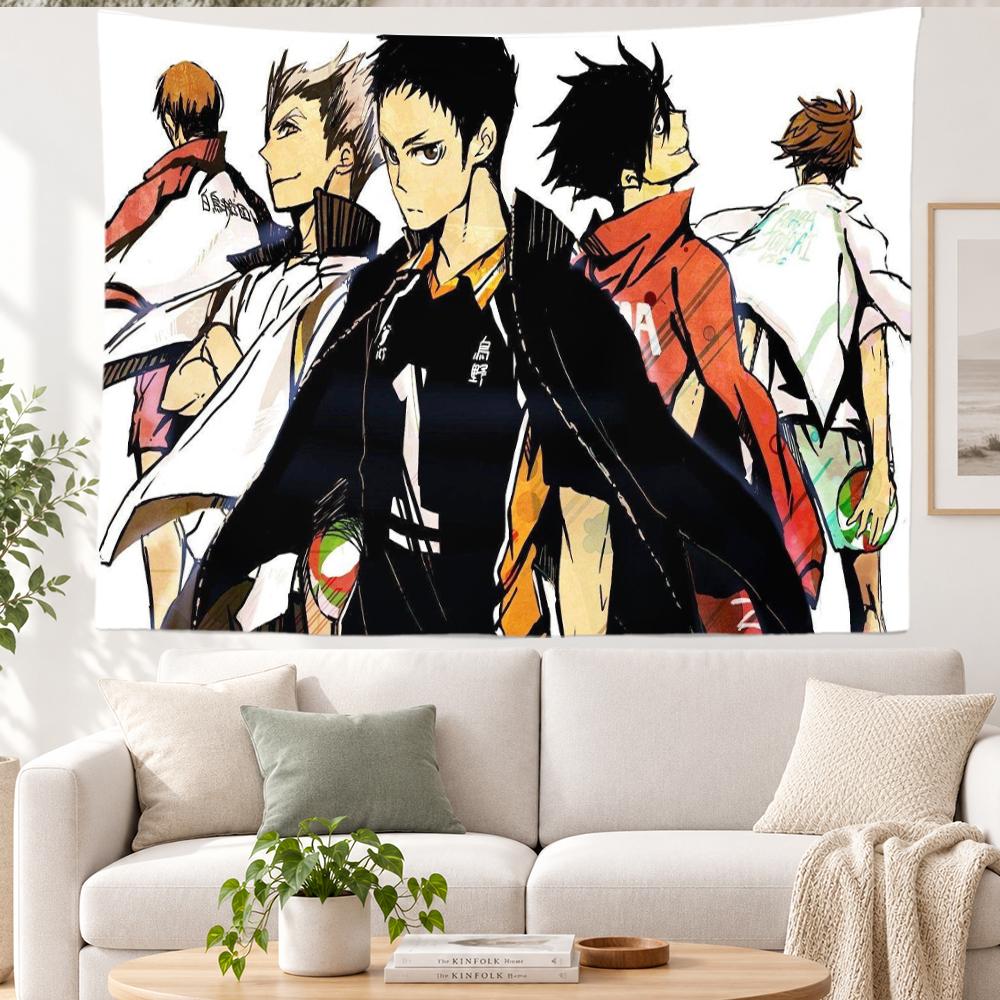 Anime Volleyball Players Tapestry Wall Hanging Japanese Sports Manga Wall Art for Bedroom Dorm Home Decor Anime Fans Gift