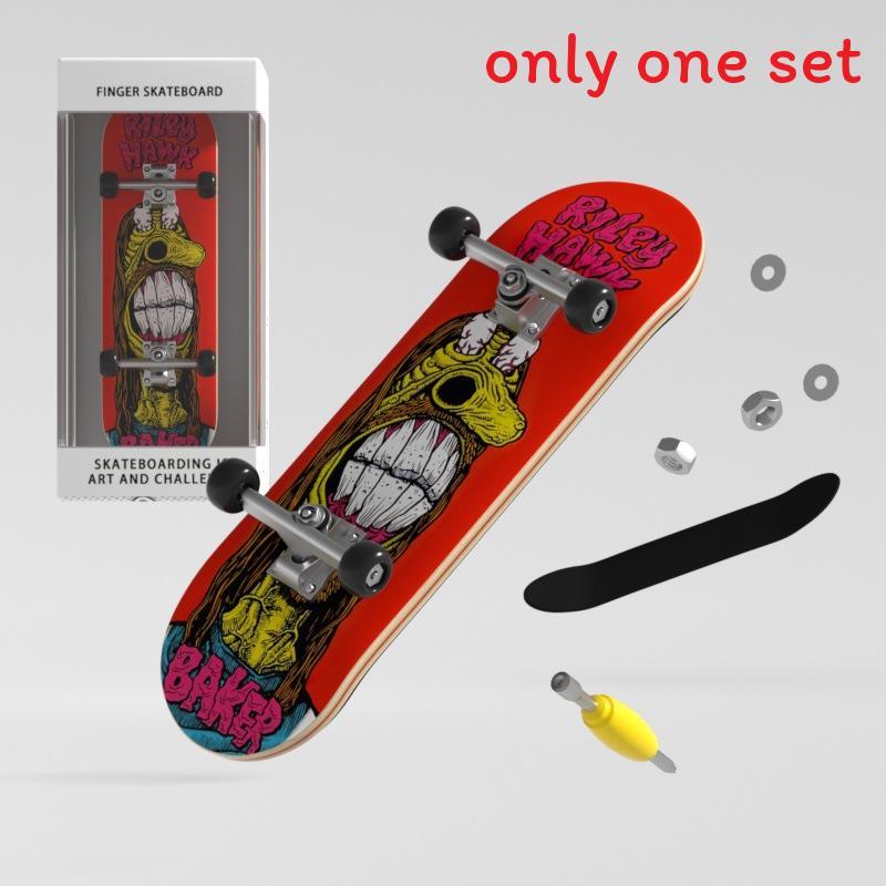 Fingerboard Skate Toy With Maple Wood Deck For Diy Stunt Performers