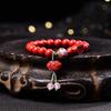 Zinnoberrot Sandarmband: Elegantes Handgefertigtes Design für Frieden & Wohlstand