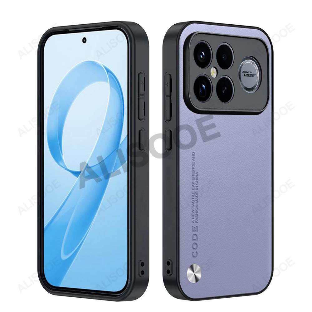 For POCO F8 Ultra / POCO F8 Pro F7 F6 F5 Pro Case Cover Fashion Fiber Texture PU-Leather & Plastic Protection Back Capa Funda