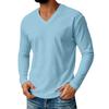 Men's V-Neck Long Sleeve Casual Comfortable T-Shirt