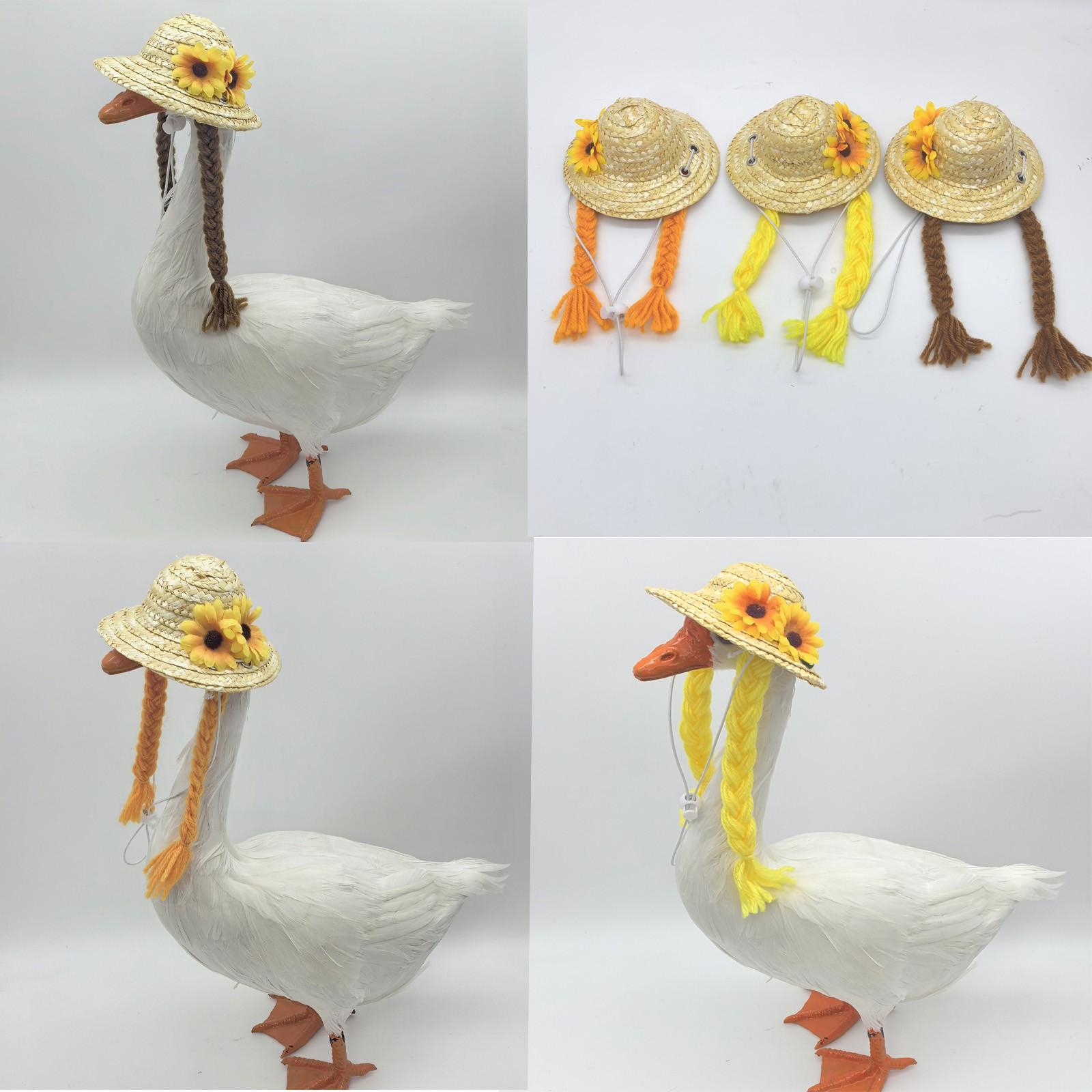 

Wig Sunflower Flower Summer Small Hat Pet Hat One Size жовтий