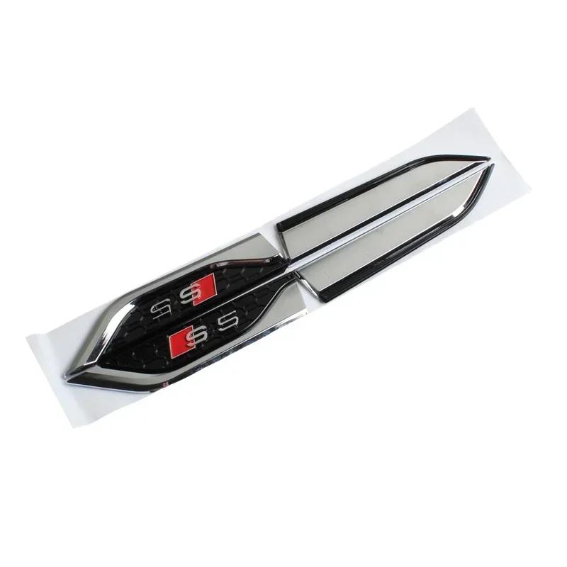 Audi 3D ABS Stickers on Car Fender Side For  Audi A3 A4 A5 A6 A7 A8 A1 A2 Q2 Q3 Q5 Q7 Q8 S3 S4 S6 RS3 RS4 RS5 RS6 Car Accessories