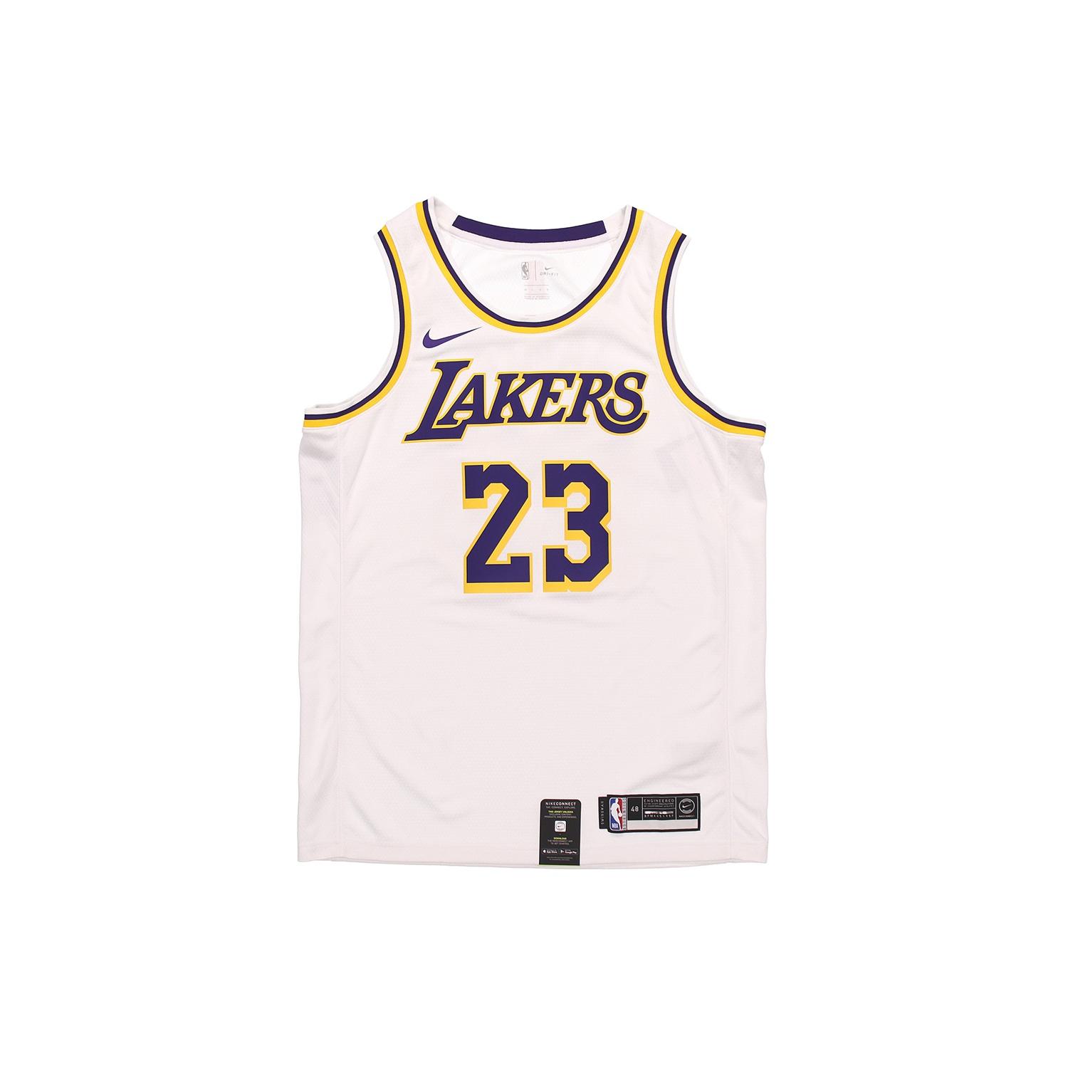 Nike NBA Los Angeles Lakers LeBron James No. 23 Jersey White Men s AA7101-111 S