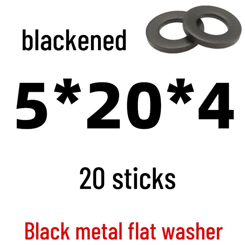Thickened Black Iron Flat Washer for Screws, Non-standard Round Design