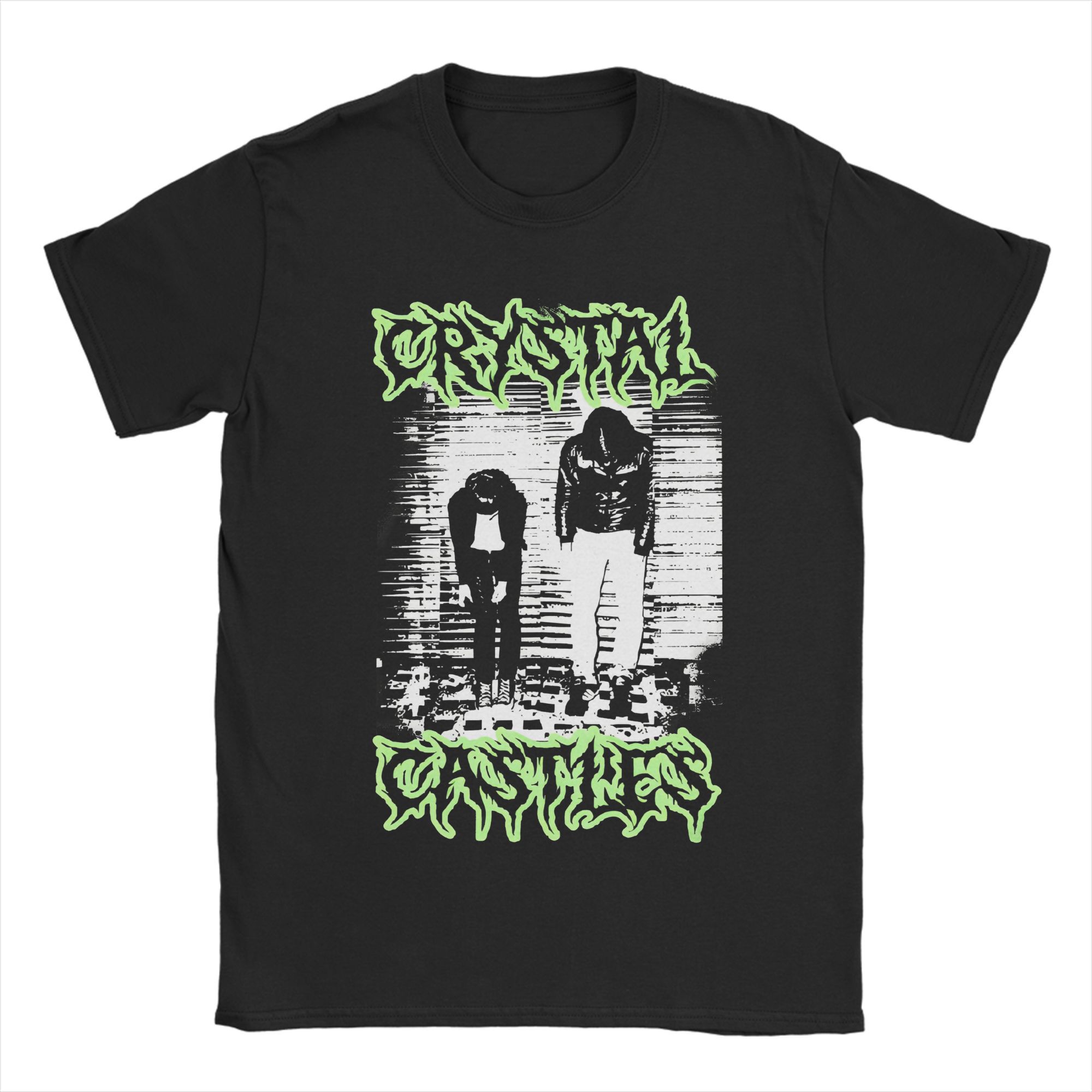 Футболка Crystal Castles Пляжная Электронная Музыка Харадзюку Футболки Унисекс 100% Хлопок 4XL 5XL 6XL Одежда С Коротким Рукавом Винтажные Топы S