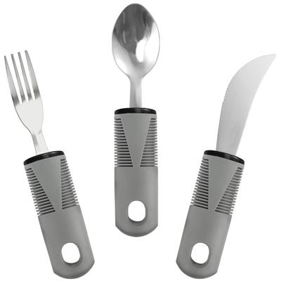Elderly Utensils Adaptive Built Cutlery Spoon Handicapped People Fork Elderly Set Parkinsons Anti Shake Weak Hand Grip Tools