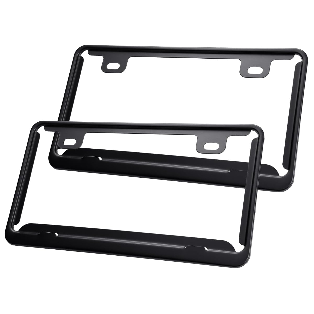 

Anni 2 шт. Металлические рамки для номерных знаков из нержавеющей стали для автомобиля, мини-транспортного средства, передняя, задняя, прочная рамка для номерного знака (черный) чёрный