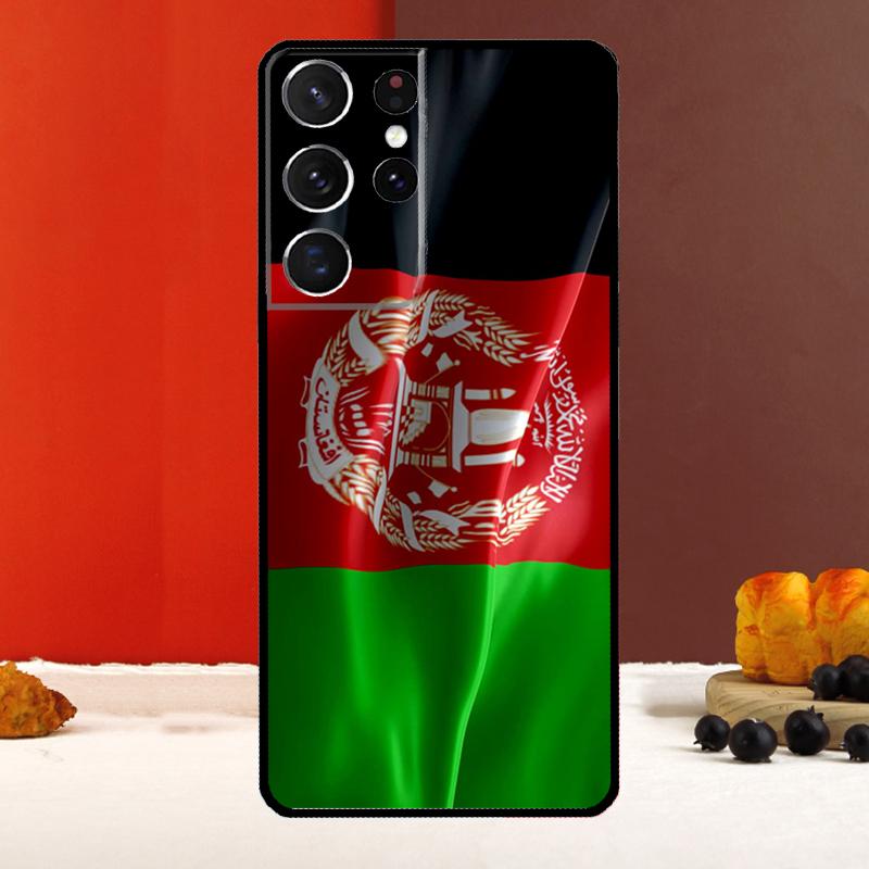 Flag of Afghanistan Cover For Samsung Galaxy S25 Ultra S22 S23 S24 Plus S20 S21 FE S9 S10 S25 FE Phone Case