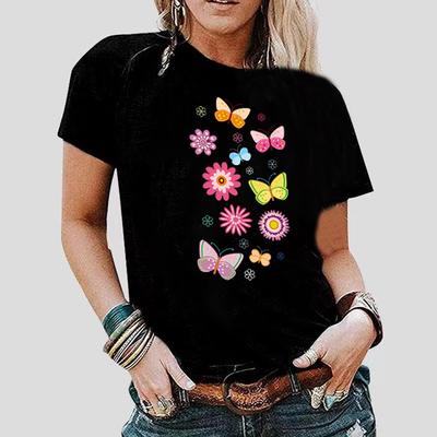 New Summer T-shirt for Women, Soft, Free, Loose, Casual, Natural Short Sleeved Printed Clothing, Hip-hop Streetwear