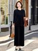 Stylish Spring Three-Piece Set: Chinese-Style Vest, Inner Top, and Pants for Middle-Aged and Elderly Women