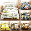 Minions Duvet Anime Cover Set Comforte Printed Cartoon Twin Bedding Christmas
