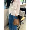 New cowhide leather premium feeling bucket bag tote bag underarm bag shoulder crossbody handbag bag women's bag