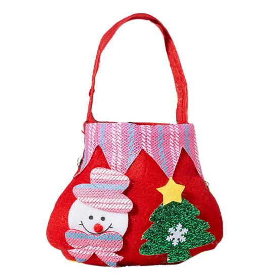 Christmas Gift Bags 3D Snowman Santa Elk Doll Reusable Xmas Burlap Sacks with Handle for Christmas Party Favors Holiday Presents Wrapping