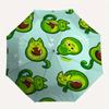 1pc Avocado Cats Automatic Open/Close Umbrella with One Touch Button,, Windproof Design   Lightweight Portable Umbrella for Women & Men6052